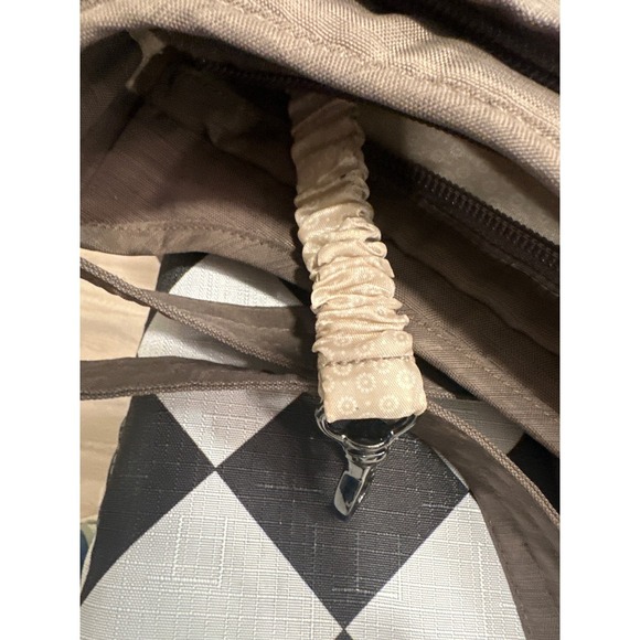 Lug Hopscotch Crossbody Bag Brown Quilted Zip Pocket Adjustable Strap - Picture 9 of 11